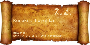 Kerekes Loretta névjegykártya